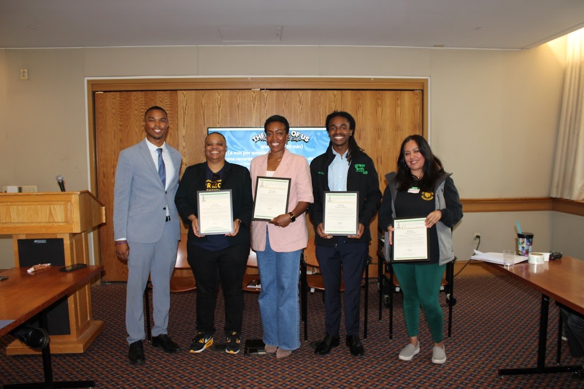 Award ceremony recognizing young Democrat leaders